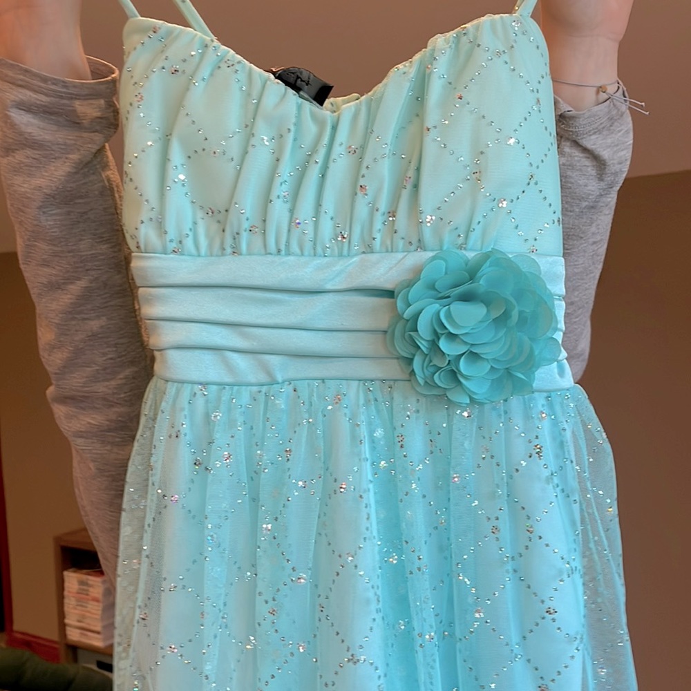 By&By Teal Sparkly Dress • size 5